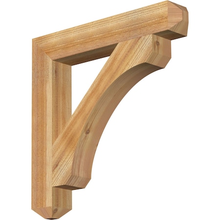 Ekena Millwork Legacy Craftsman Rough Sawn Bracket, Western Red Cedar, 4"W x 26"D x 26"H BKT04X26X26LEC04RWR